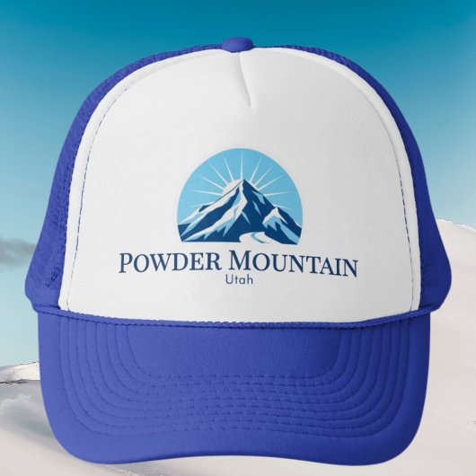 Powder Mountain Utah skioord Hoed Trucker Pet