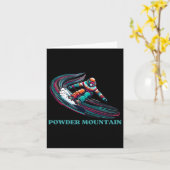 Powder Mountain Utah Snowboarden Kaart (Gele Bloem)