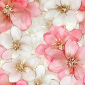 Powder Pink Flowers Elegant Monogram Blanket Fleece Deken