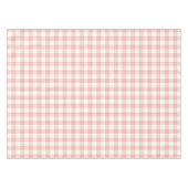 Powder Pink Gingham Patroon Tablecloth controleren Tafelkleed (Voorkant (Horizontaal))