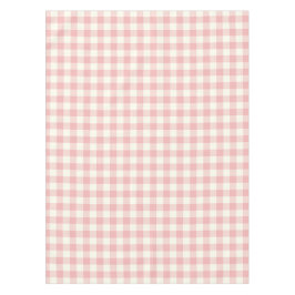 Powder Pink Gingham Patroon Tablecloth controleren Tafelkleed