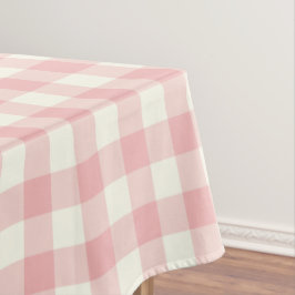 Powder Pink Gingham Patroon Tablecloth controleren Tafelkleed