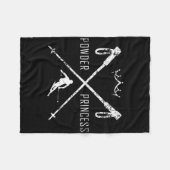 Powder Princess Ski Shirt Fleece Deken (Voorkant (Horizontaal))