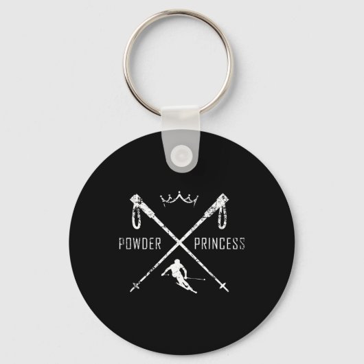 Powder Princess Ski Shirt Sleutelhanger (Voorkant)
