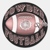 Powder Puff Football Ronde Sticker (Voorkant)