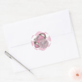Powder Puff Football Ronde Sticker (Envelop)