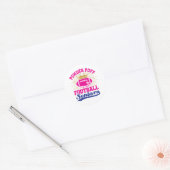 Powder Puff Football Senioren Ronde Sticker (Envelop)