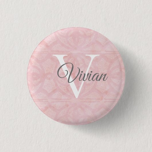 Powder Roze Ronde Button 3,2 Cm (Voorkant)