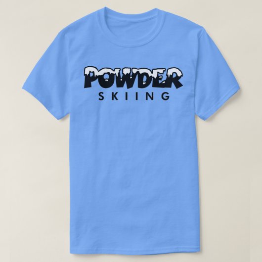 Powder Skiing 2 T-shirt (Design voorkant)