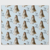 Powder Sky & Custom Verjaardag tekst en foto - Cadeaupapier (Vlak)