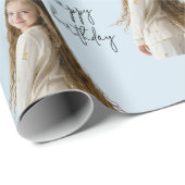 Powder Sky & Custom Verjaardag tekst en foto - Cadeaupapier (Rol Hoek)