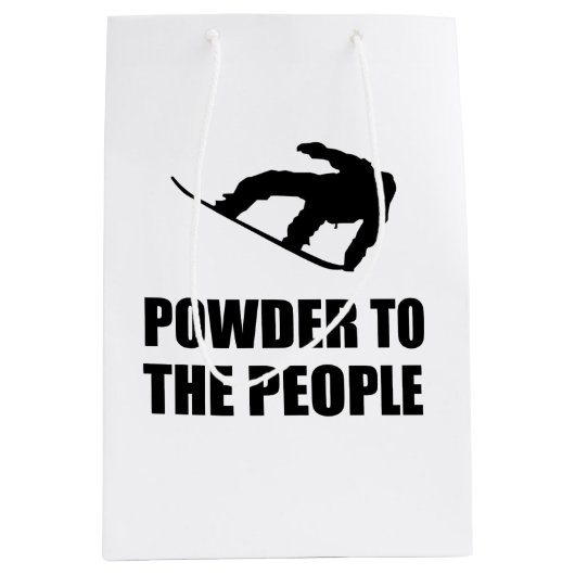 Powder Snow to People Ski Medium Cadeauzakje (Voorkant)