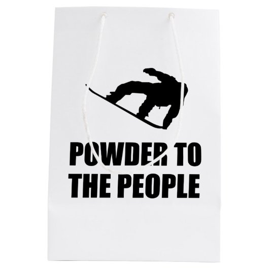 Powder Snow to People Ski Medium Cadeauzakje (Achterkant)