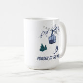 Powder to People Ski Resort Koffiemok (Voorkant rechts)