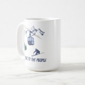 Powder to People Ski Resort Koffiemok (Voorkant links)