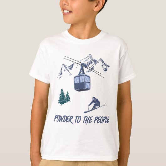 Powder to People Ski Resort T-shirt (Voorkant)