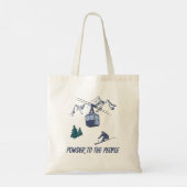 Powder to People Ski Resort Tote Bag (Achterkant)