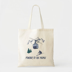 Powder to People Ski Resort Tote Bag