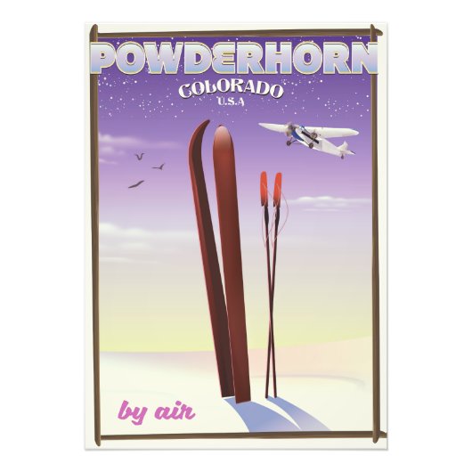 Powderhorn Colorado reisposter Foto Afdruk (Voorkant)