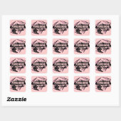 Powderhorn Colorado roze ski logo stickers (Vel)