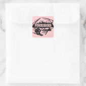Powderhorn Colorado roze ski logo stickers (Tas)