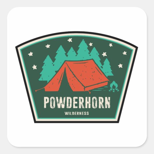 Powderhorn Wilderness Colorado Camping Vierkante Sticker (Voorkant)
