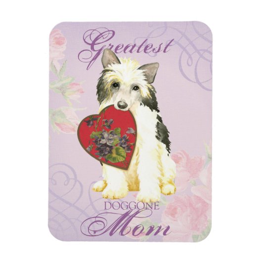 Powderpuff Heart Mam Magneet (Verticaal)
