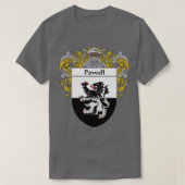 Powell Coat of Arms Powell Family Crest T-shirt (Design voorkant)