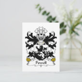 Powell Family Crest Briefkaart (Staand voorkant)