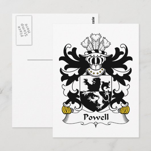 Powell Family Crest Briefkaart (Voorkant / Achterkant)