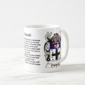 Powell Family Crest op een mok (Voorkant rechts)