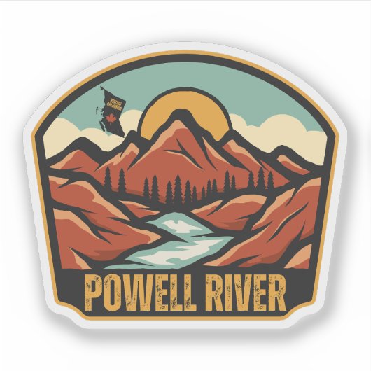 Powell River, Brits-Columbia Sticker (Voorkant)