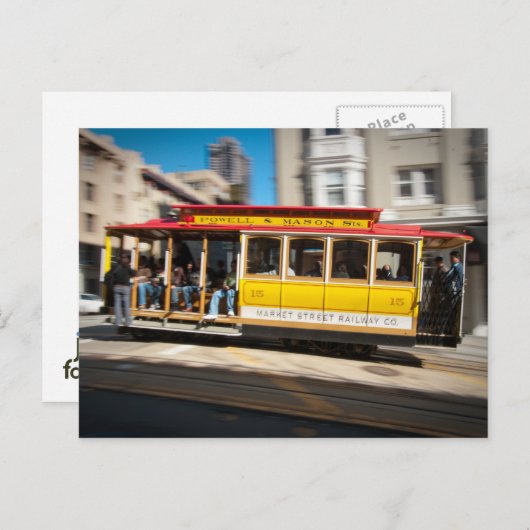 Powell Street Cable Car Briefkaart (Voorkant / Achterkant)