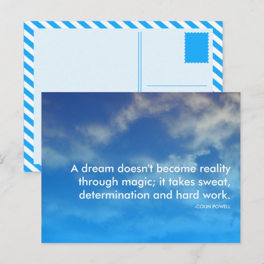 Powell Success Quote Briefkaart (Voorkant / Achterkant)