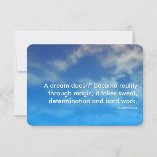 Powell Success Quote Kaart (Voorkant)