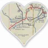 Powell Wyoming  Map Sticker (Voorkant)