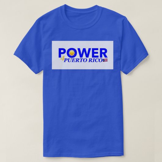 Power4PR Solar Energy 4 Puerto Rico T-shirt (Design voorkant)