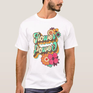 Power 60s 70s Hippie Retro T-shirt