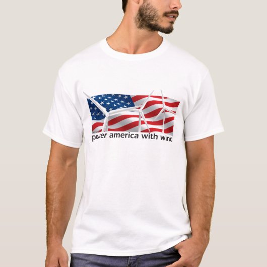 Power America met Wind T-shirt (Voorkant)