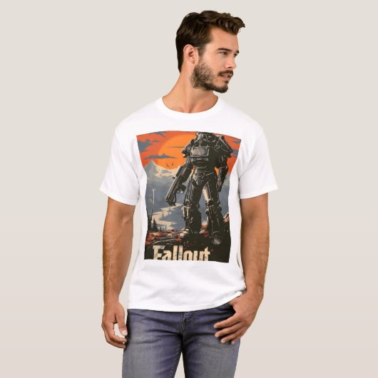 Power Armor van Fallout 4 - Fallout Apocalypse T- T-shirt (Voorkant volledig)