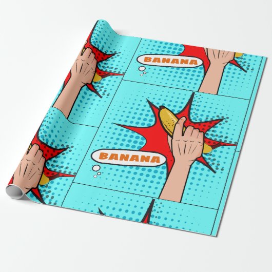 Power Banana Cadeaupapier (Uitgerold)