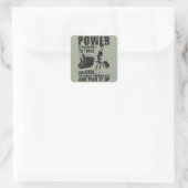 POWER - Bodybuilding Motivatie Vierkante Sticker (Tas)
