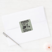 POWER - Bodybuilding Motivatie Vierkante Sticker (Envelop)