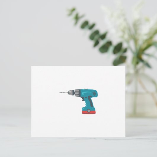 Power boor briefkaart (Staand voorkant)