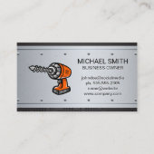 Power boor | Metaalrivieren Visitekaartje (Voorkant)