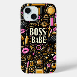 Power 'Boss Babe' Baddie Telefoonhoesje voor iPhon iPhone 15 Case