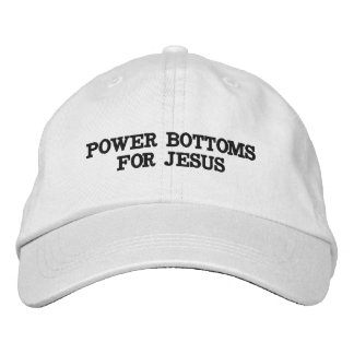 Power Bottoms voor Jezus Geborduurde Pet