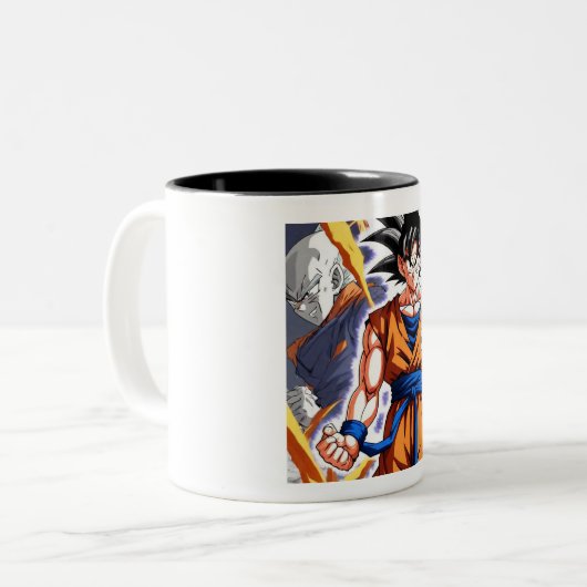 Power Brew: De Saiyan Goku Coffee Mok (Voorkant links)