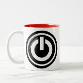 Power Button Coffee-Mok Tweekleurige Koffiemok (Links)