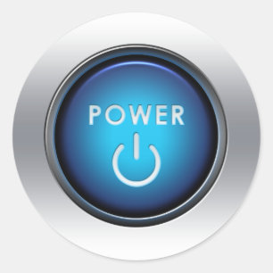 Power Button Ronde Sticker